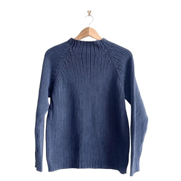 Levi's Men's Pullover Soft Knit Sweater Mock Neck Long Sleeve Blue Medium - Picture 1 of 7